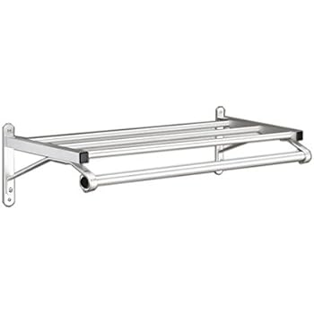 Amazon Com Wall Mounted Wood Metal Floating Shelf W Garment