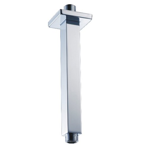 KunMai 8" / 12" / 18" Rainshower Ceiling Mount Shower Arm Solid Brass in Chrome (18 Inches)