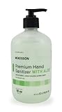 McKesson Premium Hand Sanitizer with Aloe, 18 oz. Ethanol Pump Bottle, 1 Each