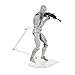 Action Figure Model,Tulas Human Mannequin male/female Set with Model Gun and Sword, Different Gestures,Special Display Base, Suitable for Sketching, Painting, Drawing, Artist, Cartoon Figures Action.