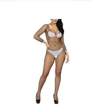 Krisah® Women Sexy Deep V Hollow Lingerie Robe Baby Doll Body Stockings Perspective Underwear Bodysuit Lingerie