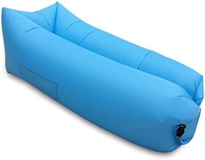 Lougnee Inflatable Lounger Air Sofa , Portable Quick Compression Air Lounge Bag Dream Beach Chair for Camping Swimming Park Backyard and Other Home Outdoor Activities - Blue Color