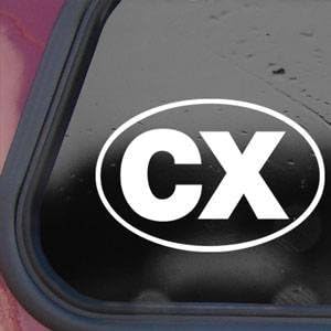 CX CYCLOCROSS White Sticker Decal CYCLING BIKE Laptop Die-cut White Sticker Decal