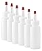 Cornucopia 2oz HDPE Plastic Squeeze Bottles w/Yorker Tips (6-Pack), Empty Refillable Bottles for Arts, Crafts & Kitchen