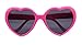 Meyison Fashion Large Women Lady Girl Oversized Heart Shaped Retro Sunglasses Cute Love Eyewear (rose red)