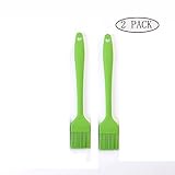 Popowbe 2Pcs 26cm Silicone Basting/Pastry/Oil Brush Serving For Kitchen Gadgets BBQ Good Grips Flexible Heatproof Pastry Oil Brush Food Grade For Grilling & Marinating Desserts Baking Green