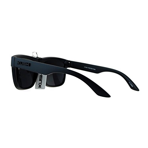 Kush Mens All Black Gangster Oversize Horn Rim Cholo Sunglasses Matte