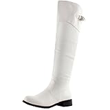 West Blvd Taipeiv2.0 Riding Boots, White Pu, 10