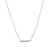 Honeycat Curved Tube Bar Necklace in 18k Gold Plate | Minimalist, Delicate Jewelry (Gold)
