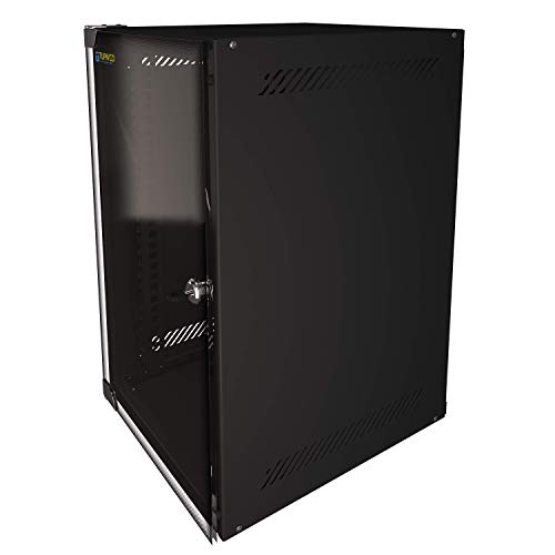 Portable 10" Network Cabinet 9U -Tupavco TP1529- SOHO Floor/Wall Mount Compact Ten Inch Half-Rack -IT Electronics CCTV Media Networking Equipment Server Rackmount Enclosure -Glass Door Secured Lock - Thumbnail 3
