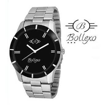 Super Premium Analogue Black Dial Stainless Steel Watch for Men