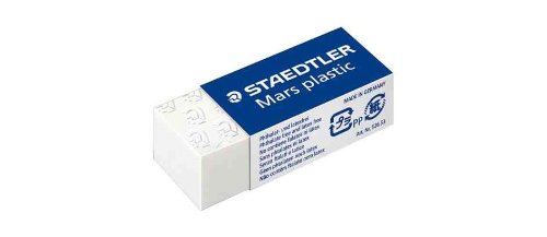 STAEDTLER Mars Plastic Eraser Pack Of 3 Plastic Mini, White