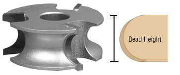 Infinity Tools 83-130, Bullnose Shaper Cutter With 1/4" Bead Height, 3/4" Bore