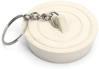 Elecday Off-White Rubber Stopper Bathtub Sink Wash Basin Plug