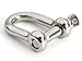 Cosmos 10 PCS ½ inch Silver Color Stainless Steel D Shackles with Cosmos Fastening Strap