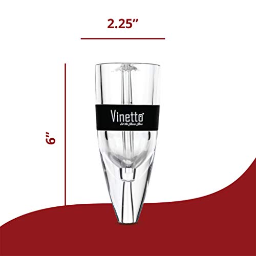 Vinetto Wine Aerator - Makes Your Wine Taste Better - Three Aerating Layers - Premium Wine Bottle Pourer for with Gift Travel Pouch & Drying Stand - Thumbnail 6