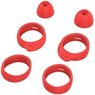 For Samsung Galaxy Buds Ear tips Wing Replacement Silicone Ear buds Cover Miayaya 8 pcs Fit in the Case when Charging (Red)