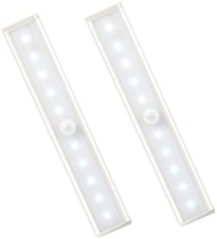 Motion Sensor Light 2 PACK Under Cabinet Lighting OUSI Super Bright and Big Stick on Led Lights Night Light Closet Light Wall Light for Cabinet Bathroom Garage Basement Stairway with Magnetic Strip
