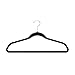 Premium Quality Thin Velvet Hangers - 50 Pack - Black - Heavy Duty Non Slip Black Suit Hangers Swivel Ultra Thin
