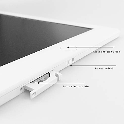 Coxtnbio 10 inch LCD Writing Tablet, Doodle Board Digital Graphics Tablet Kids Drawing Board with Lock & Stylus & Erase Button | Harmless to Eyes | Great for Kids (Pure White) - Thumbnail 3