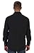 Gioberti Men's Solid Long Sleeve Western Shirt with Pearl Snap-on Buttons, Black, X Large
