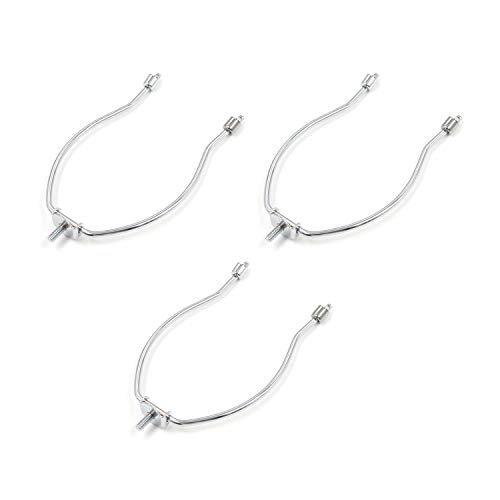 Tulead 3PCS Lamp Shade Finial Lamp Harp Holders Light Shade Holder Lamp Accessories Lamp Brackets 7-Inch