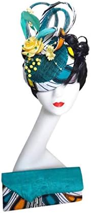 African Print Cultural Clutch Bag And Fascinator