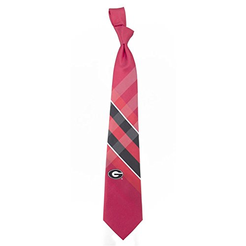 Georgia Bulldogs Grid Neck Tie with NCAA College Sports Team Logo