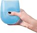 Pavilion Gift Company We People Lake Blue Silicone Wine Glass Set, Multicolor