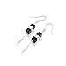 Contemporary Design 925 Sterling Silver Black Onyx Women's Dangle Earrings