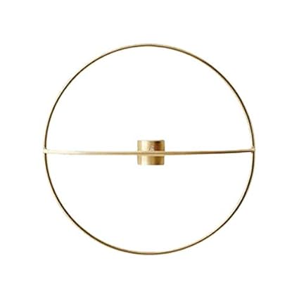 YXSHHHL Metall Kerzenständer Wandmontierter Kerzenhalter Geometrisches Teelichthaus, 19Cm, Durchmesser 19Cm
