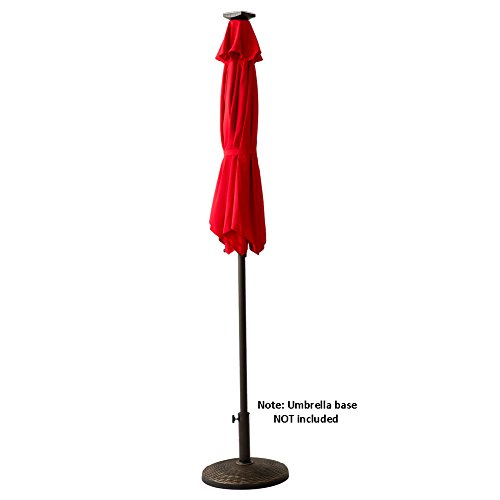 image for FLAME&SHADE 7ft 5in Solar LED Lights Outdoor Patio Market Umbrella Par