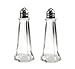 1 oz. (Ounce) Classic Tower Style Salt & Pepper Shaker, Restaurant Shakers, Chrome Top, Glass Body - Set of 2