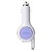 Tangle-free Lighting Retractable Cable Vehicle USB Car Charger for Apple iPhone X iPhone 8 iPhone 7 iPhone 6 Plus iPhone 5 5c 5s iPad Air 2 iPod Touch 6 5 (White)