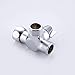 KES Brass Shower Arm Diverter Valve 3 Way for Handheld Shower Head and Fixed Shower Head Universal BathroomComponent Chrome, PV8-CH