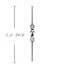Waltz&F 40mm Chandelier Connectors Clips Pins for Fastening Crystals Parts, Chandelier Replacements 100pcs
