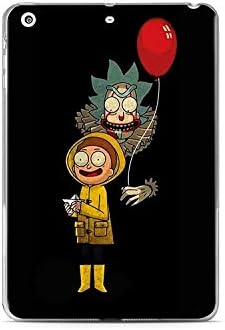ZizzStore iPad Case Ultra Slim Silicone TPU Transparent Back Skin Customized Protective Back Cover Case for (iPad 9.7 2017/2018, Rick and Morty Balloons)