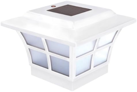 Set of 10 Classy Caps PVC PRESTIGE SOLAR POST CAP 4x4 SL079W white