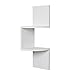 Danya B. QBA671W Decorative Wall Shelves - Floating 2-Tier Display Corner Shelf - White