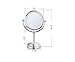 Rusee Double-Sided Lighted Makeup Mirror, Polished Chrome Finish 6-Inch Battery-Operated and 3X Magnifying Bathroom and Countertop Vanity Mirrors