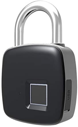 Fingerprint Padlock,1 Second Unlock Portable Smart Biometric Padlock,Security No Password, Alloet Waterproof Keyless Anti-Theft Padlock, Suitable Door, Cabinet, Backpack, Cargo, Bike, Luggage, Suppor