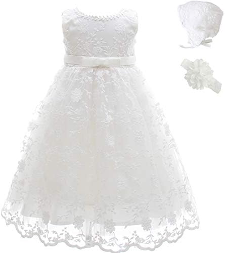 AHAHA Baptism Gowns for Baby Girls Princess Wedding Dress Baby Birthday Party Dresses for Special Occasion
