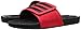 adidas Performance Men's Adissage 2.0 Stripes Athletic Sandal, Ray Red/Black/Black, 8 M US