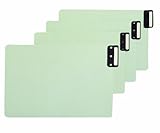 Smead End Tab 100% Recycled Pressboard Guides, Vertical Metal Tab (Blank), Extra Wide Legal Size, Gray/Green, 50 per Box (63235)