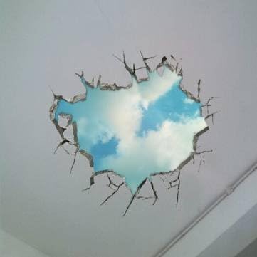 Amazon Com Kyz Kuv 3d Sky Wall Decals Ceiling Hole Wall Art