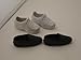 2 Pairs of Ken Doll Shoes White Tennis Shoes and Black Loafers