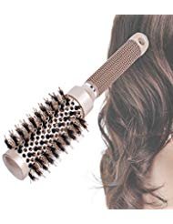 Barrel Hair Brush, Enshey Anti-Static Nano Thermal Ceramic Curly Round Brush Styling Hair Curling Roll Comb Beauty Tools (32mm)