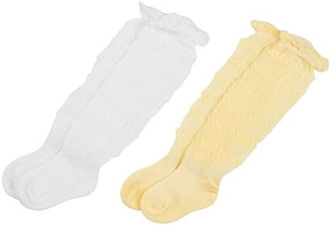 MBLC Girls Toddler Socks Cotton Net Knee High Tube Socks (M 1-3Y)