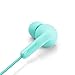 Reetec In Ear Headphones Stereo Bass Sports Earbuds RT-S1 Volume Remote Control with Microphone Wired Headphones Earphones (Cyan)