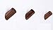 Astra Gourmet Natural Wooden Coat Hooks Wall Mounted - Vintage Single Organizer Hangers, Handmade Craft Hat Rack (Beech Wood, Pack of 4) (2.4 inch, Black Walnut)